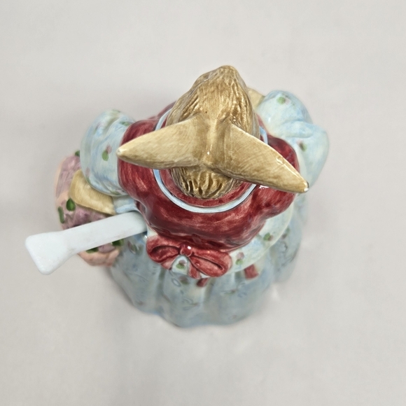 Vintage Otagirl Mrs Rabbit Ceramics 2 Tea Cups-Sugar Holder & Spoon Edith Coll. - Picture 11 of 15